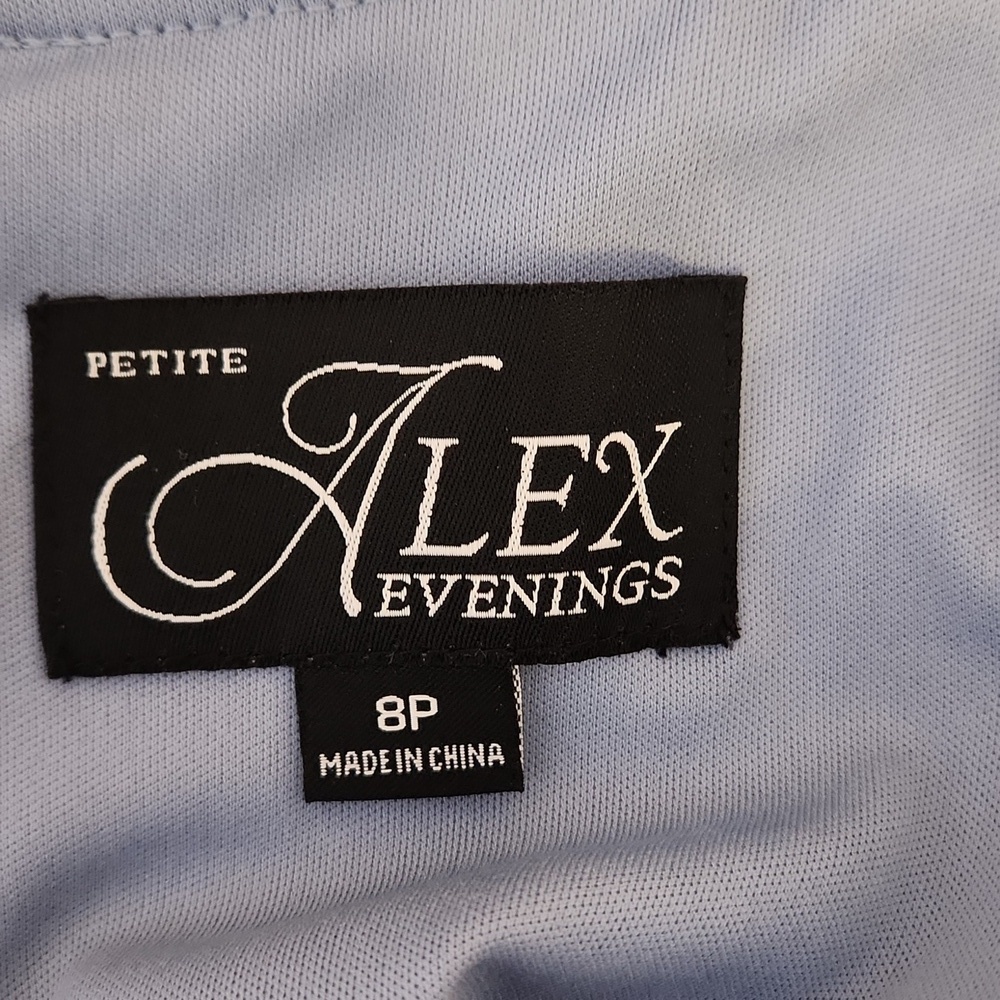 ALEX EVENINGS Long Gown Sequin Lace Bodice & Chifon Skirt, 8P - Picture 7 of 16
